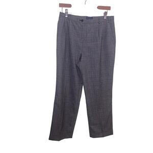 Pendleton size 10P wide leg pleated dress pants Glen Plaid Virgin Wool